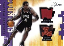 2001-02 Fleer Flair Courting Greatness Ball and Court Chris Webber #ed 45/250
