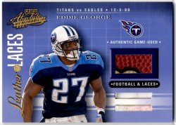 2001 Playoff Absolute Memorabilia Leather and Laces Combos Eddie George