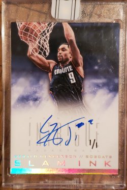 2015-16 Panini Replay slam ink platinum Gerald Henderson 