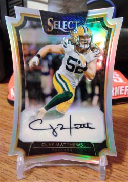 2016 Panini Select Die Cut Autograph Clay Matthews