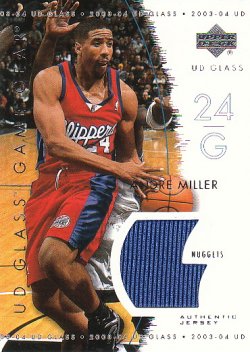 2003-04 Upper Deck UD Glass Miller, Andre - Game Gear