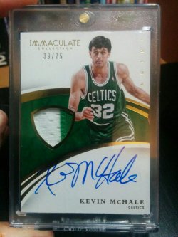 2014-15 Panini Immaculate Kevin McHale AU/2clr Patch #39/75