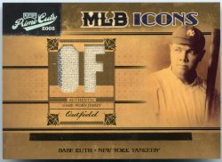 2005 Playoff Prime Cuts Babe Ruth MLB Icons Jersey Materials Position