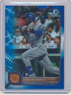    Starling Marte 2022 Bowman Chrome Blue Refractor /150