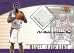 2001-02 Fleer Genuine Names of the Game Chris Webber