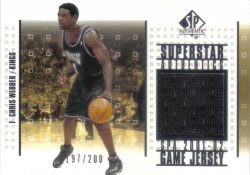2001-02 Upper Deck SP Authentic Superstar Authentics Chris Webber #ed 197/200