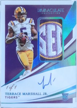 2021 Panini Immaculate Collegiate  Terrace Marshall Jr rookie patch autographs SEC logo 1/1