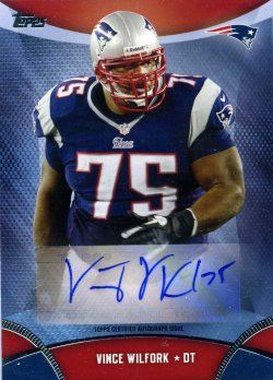 2013 Topps Football Autographs Vince Wilfork