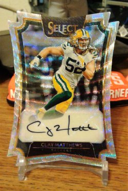 2016 Panini Select Die Cut Wave Autograph Clay Matthews