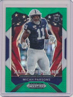    Micah Parsons 2021 Panini Prizm Draft Picks Prizms Green RC