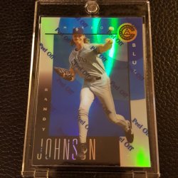 1998  Pinnacle Certified Mirror Blue Prototype Randy Johnson