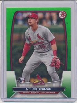   Nolan Gorman 2023 Bowman Neon Green RC /399