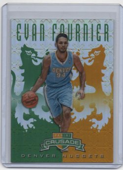 2012 Panini Crusade Evan Fournier green crusade