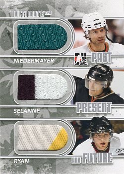 2010/11 In The Game Ultimate Memorabilia Past, Present and Future Niedermayer/Selanne/Ryan /24