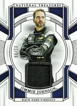 2025 Panini National Treasures Racing Raced Used Firesuit Jimmie Johnson