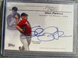 2005 Topps traded and rookies auto glen perkins