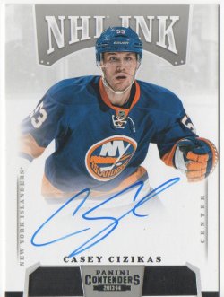 2013-14 Panini Contenders NHL Ink Autograph Casey Cizikas