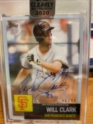 2020 Topps clearly authentic will clark