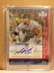 2013 Topps World Series Champs Matt Cain Auto