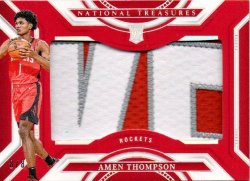 2023-24 Panini National Treasures Rookie Jumbo Materials International Red Amen Thompson #ed 8/8