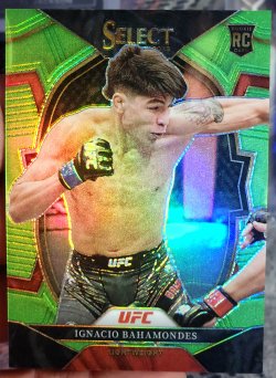 2023 Panini Select UFC Ignacio Bahamondes Rookie Concourse Neon Green Prizm