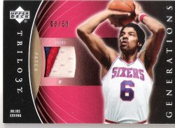 2006 Upper Deck Trilogy Julius Erving Past Generations Patch