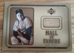 2001 Upper Deck Cooperstown Collection Hall of Famers Duke Snider - G.U. Bat