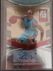 2014-15 Donruss Elite gold auto Gerald henderson 