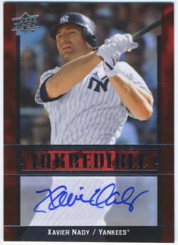2009 Upper Deck Inkredible Autograph Xavier Nady