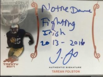 2017 Leaf Trinity Tarean Folston A-TF1