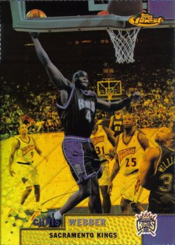 1999-00 Topps Finest Refractors Gold Chris Webber #ed 91/100