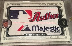 2015 Topps Museum Collection Momentous Material Laundry Tag Frank Thomas