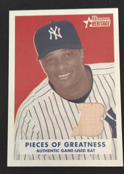 2006 Bowman Heritage Pieces of Greatness White #RC Robinson Cano Bat