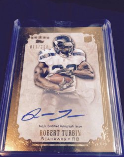 Robert Turbin Autographed 2012 Panini Contenders Rookie Card