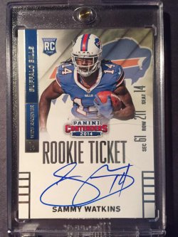 2014 Panini Contenders #237 Sammy Watkins "Rookie Ticket Auto."