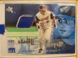 2001 Fleer ex wall of fame relic troy glaus