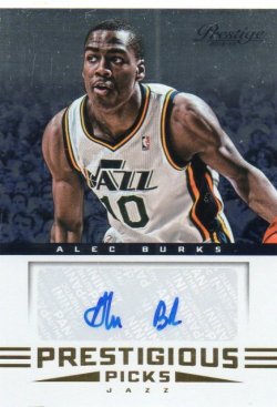 2012 Panini Prestige Alec Burks Auto
