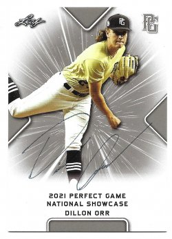 2021 Leaf Perfect Game TTM Dillon Orr 4/4/26