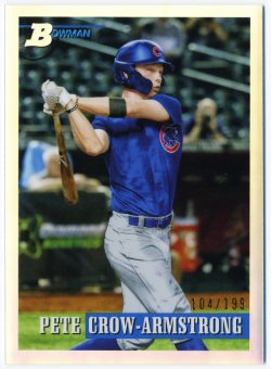 2021 Bowman Heritage Chrome Prospects Refractor Pete Crow-Armstrong