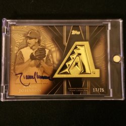 2016 Topps Series 1 Team Logo Pin Autos Randy Johnson