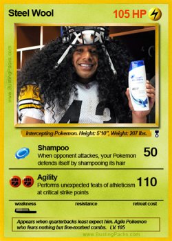 2012  Busting Packs Pokemon Troy Polamalu AKA Steel Wool