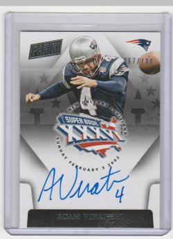 2015 Panini Superbowl Autographs Adam Vinatieri Autograph