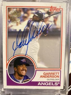 2022 Topps 2022 Topps Archives 83 Fan Favorites Autographs #83FFGA Garret Anderson garrett anderson
