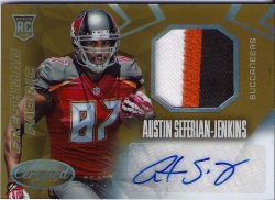 2014 Leaf Certified Mirror Gold Rookie Patch Autograph Austin Seferian-Jenkins