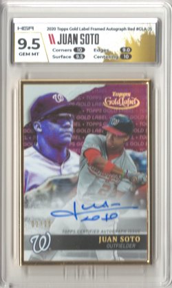 2020 Topps Gold Label Juan Soto Red Parallel Autograph