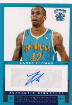 2012 Panini Panini base Lance Thomas auto
