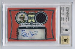 2006 Bowman Sterling Red Refractors #RB2 Reggie Bush AU JSY/1 of 1 BGS 9/10