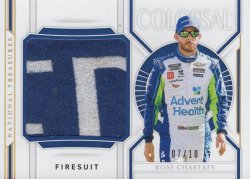    Ross Chastain 2021 Panini National Treasures Colossal Firesuit Prime 