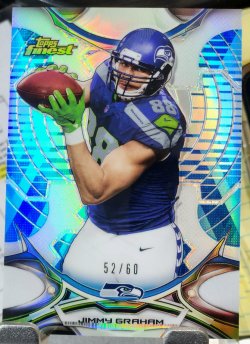 2015 Topps Finest Jimmy Graham Blue Diamond Refractor