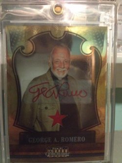 2011 Panini Americana George a romero auto memorabilia I was wondering if anybody out there near what this card would be worth Ive looked around and I cant find any like it or prices on it